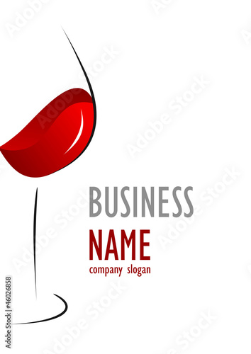 Business logo wine glass design