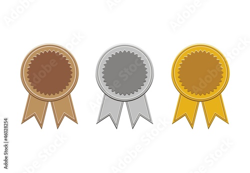 bronze,silver, and gold medals