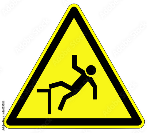 Warnzeichen - Absturzgefahr