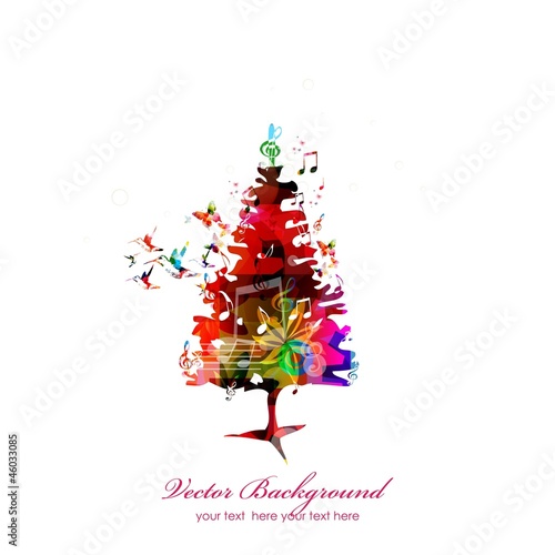 colorful vector Christmas tree