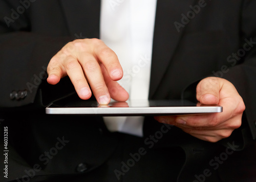 business man with digital tablet