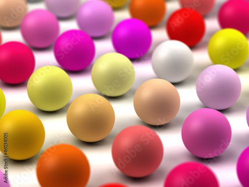 Pastel spheres array