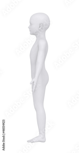 Child teenager in anatomical position lateral view