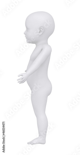 Baby in anatomical position lateral view