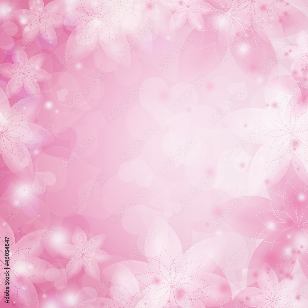 Valentine's day background with flowers