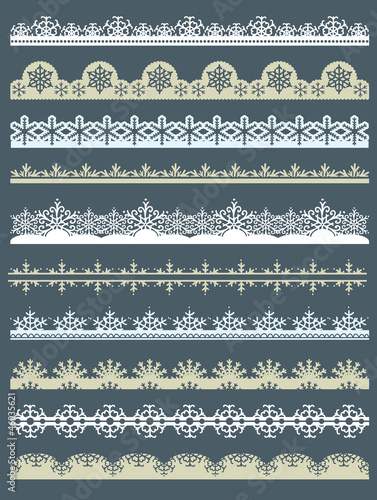 Set of Lace Paper  for christmas, vector