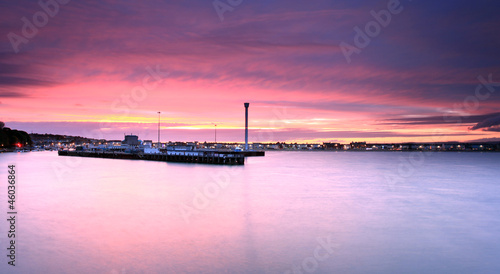 Sunset Weymouth seafront England