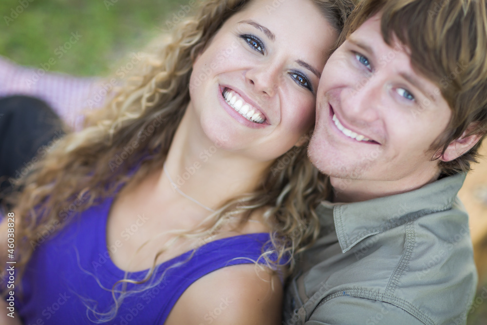 Fototapeta premium An Attractive Couple Enjoying A Day in the Park