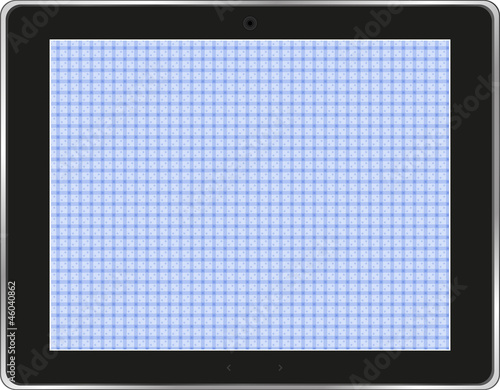 Black abstract tablet computer (tablet pc) on white background