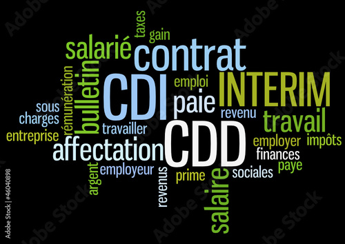 Nuage de Mot : CDI CDD Intérim