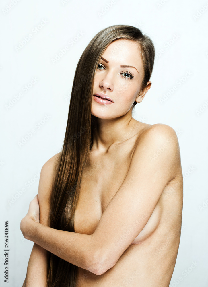 beautiful young woman with elegant long shiny hair , hairstyle beautiful young woman with elegant long shiny hair , hairstyle