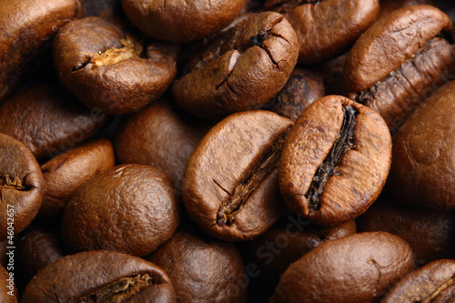 roasted coffee beans macro