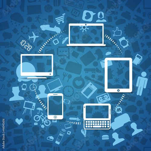 Wireless information fransfer across modern gadgets