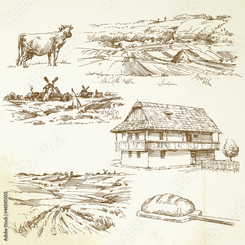 farming, rural landscape