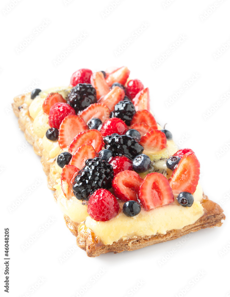 Berry pie and custard Berry pie and custard