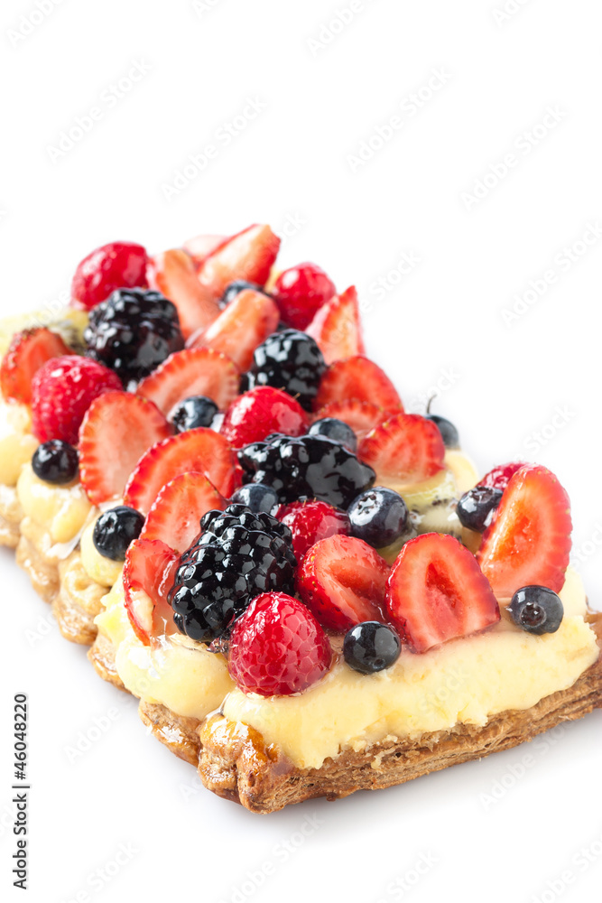 Berry pie and custard Berry pie and custard
