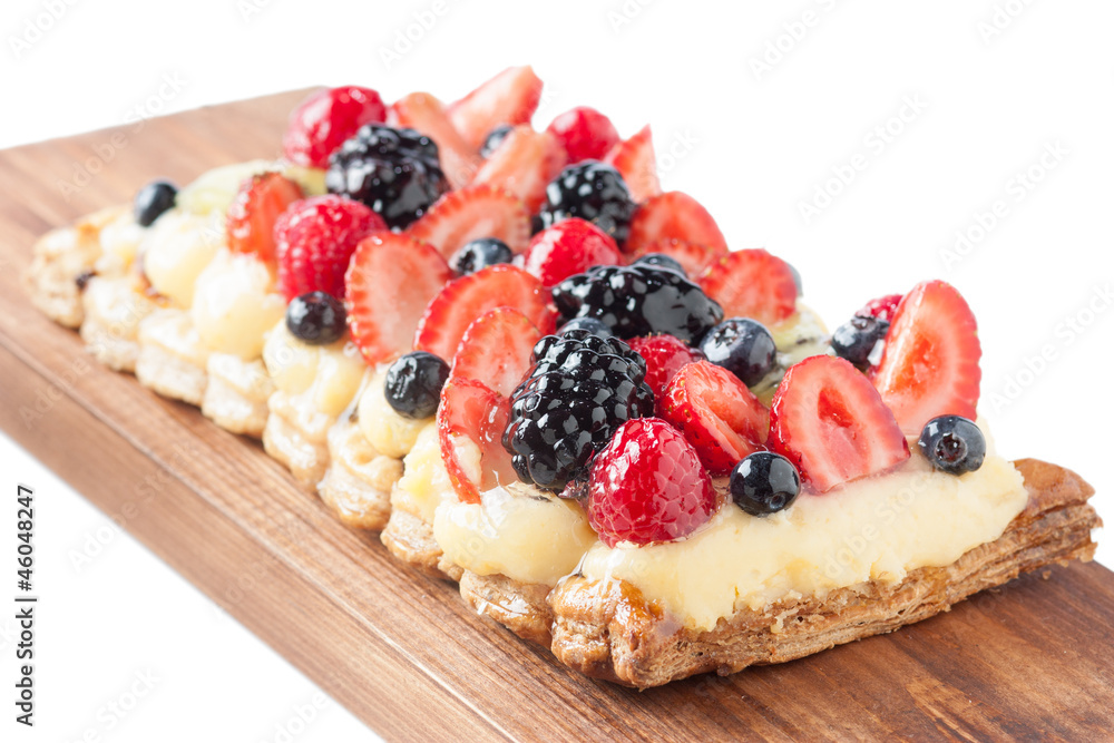 Berry pie and custard Berry pie and custard