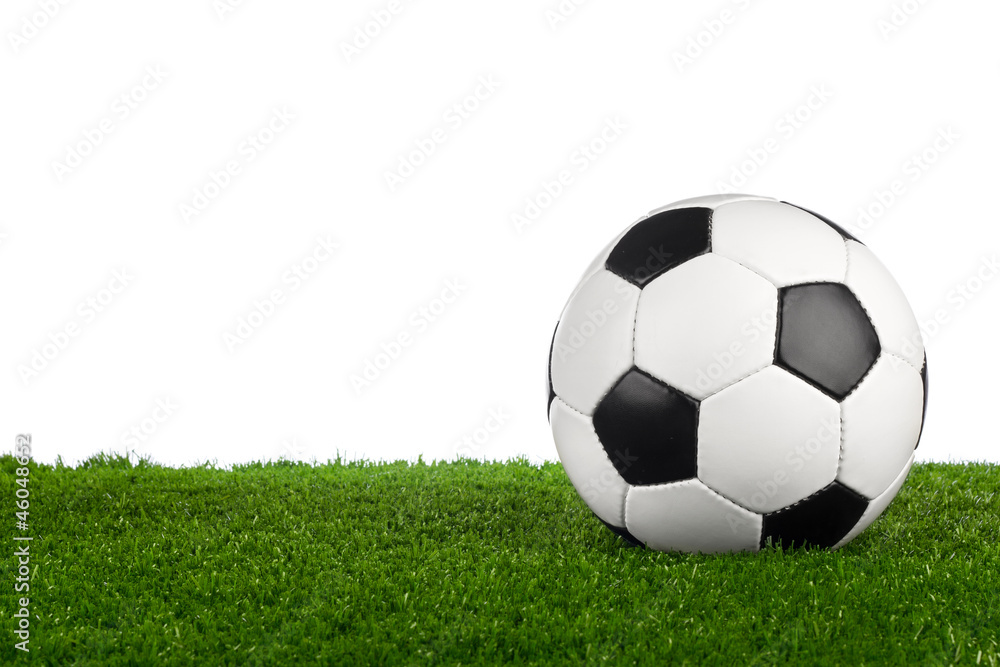 Fototapeta premium soccer ball on grass I