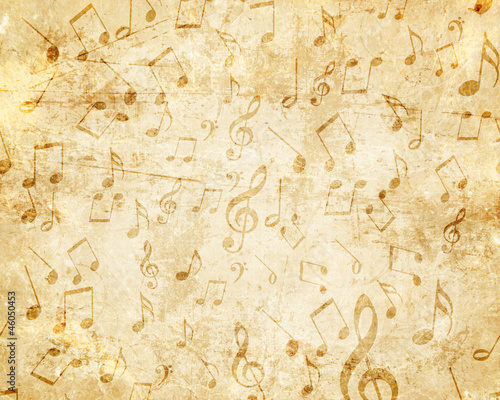 Obraz na płótnie Old music sheet w salonie