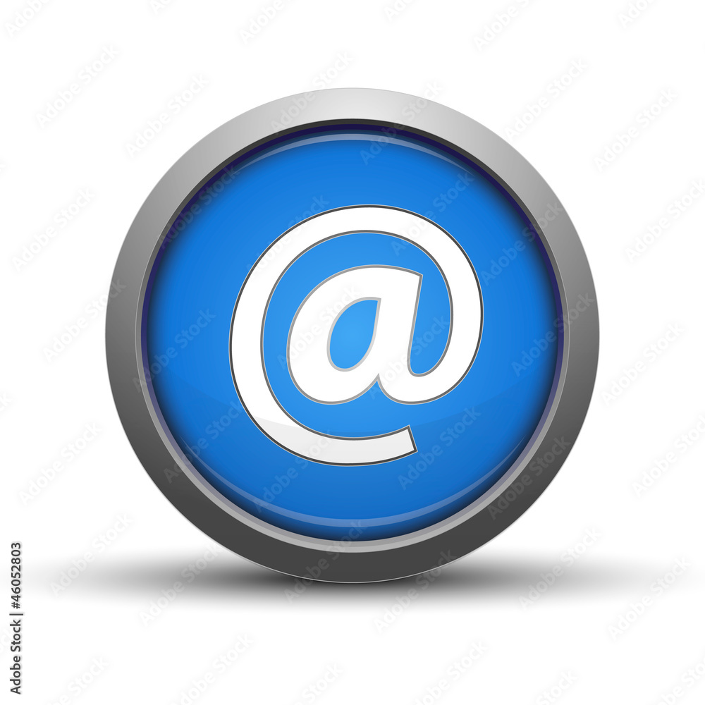 Circular Blue Button for Contact Mail Circular Blue Button for Contact Mail