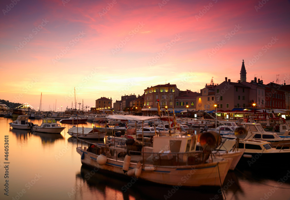 Fototapeta premium European town at adriatic sea