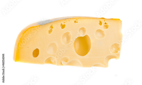 piece of cheese isolated