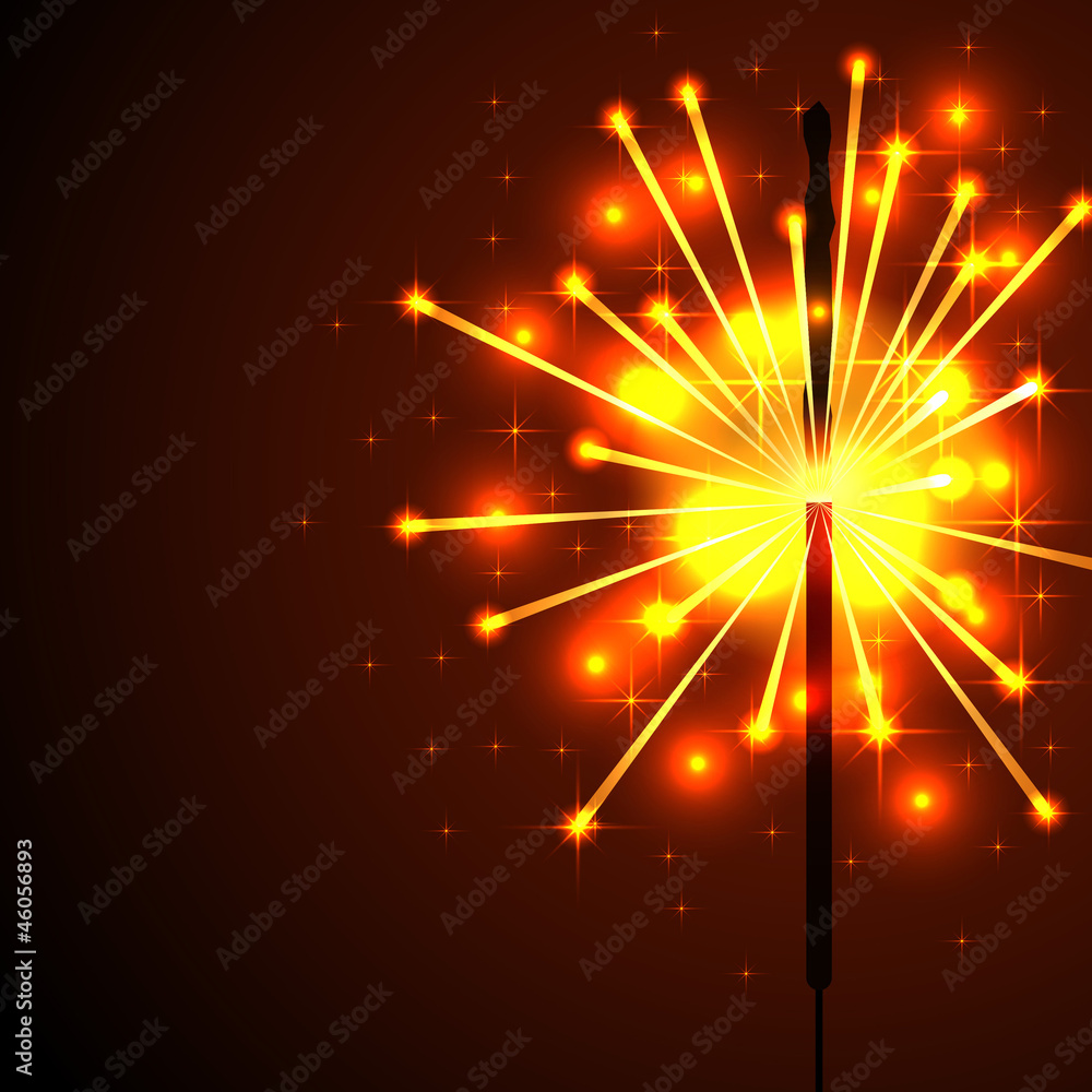 Obraz premium Bengal fire sparks vector background