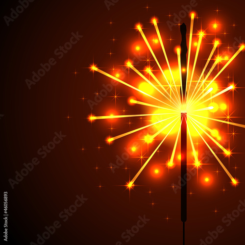Bengal fire sparks vector background