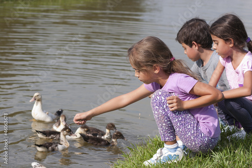 Little Girl at the Duck Pond