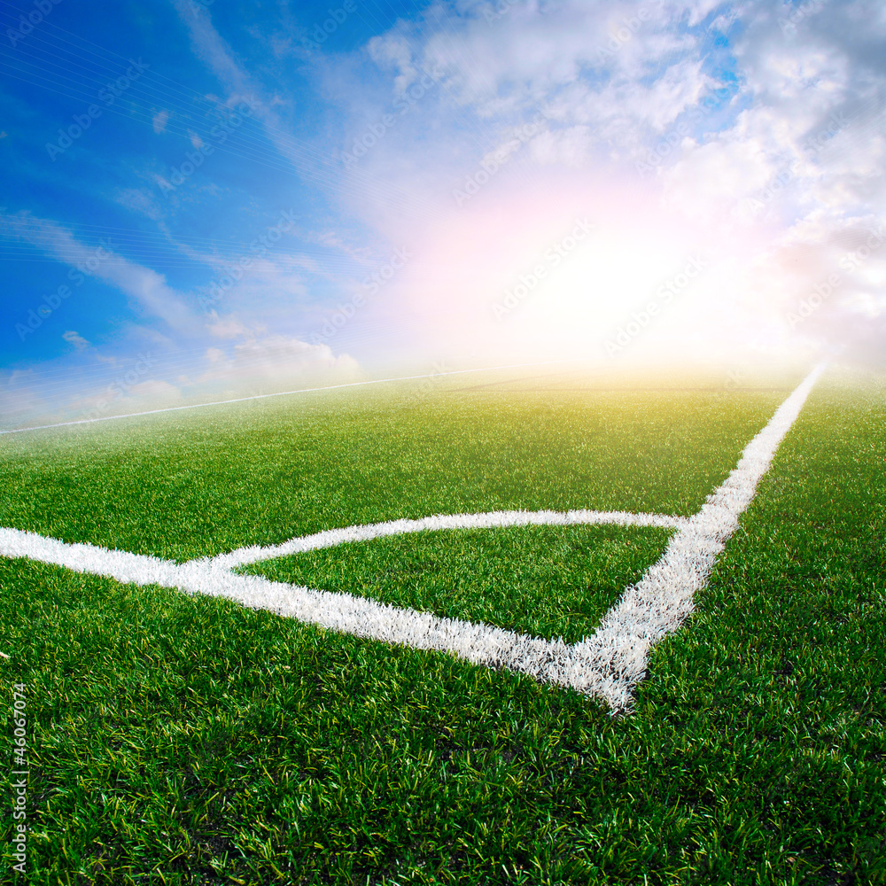 Fototapeta premium green soccer field