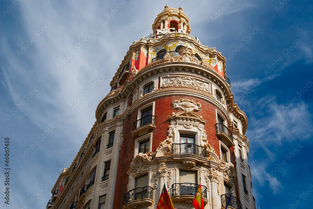 Historic  buildings with lace fronts Spain