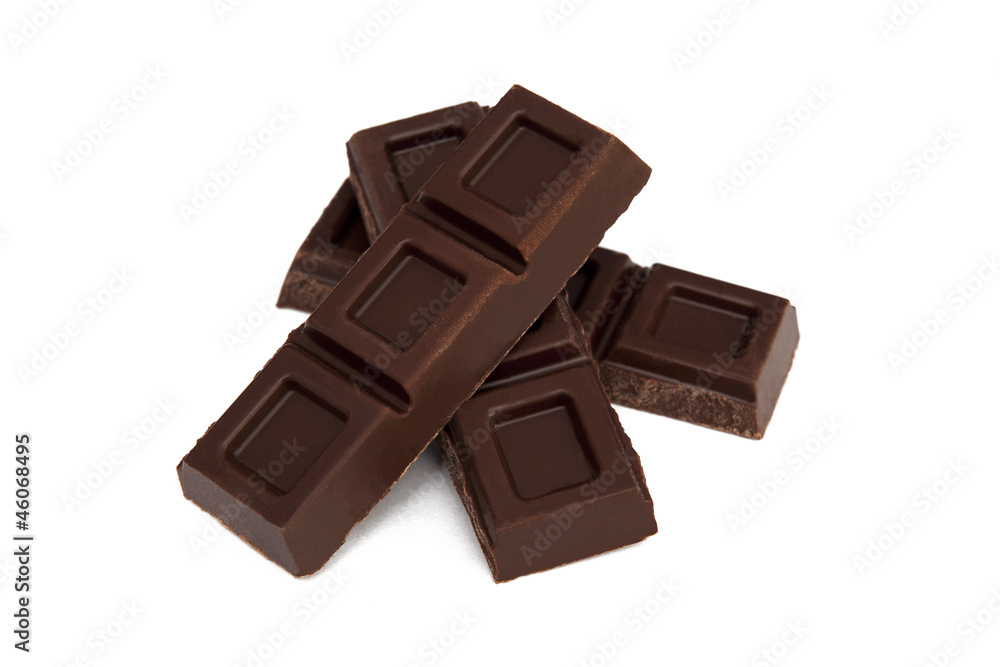 Chocolate isolated on white background Chocolate isolated on white background