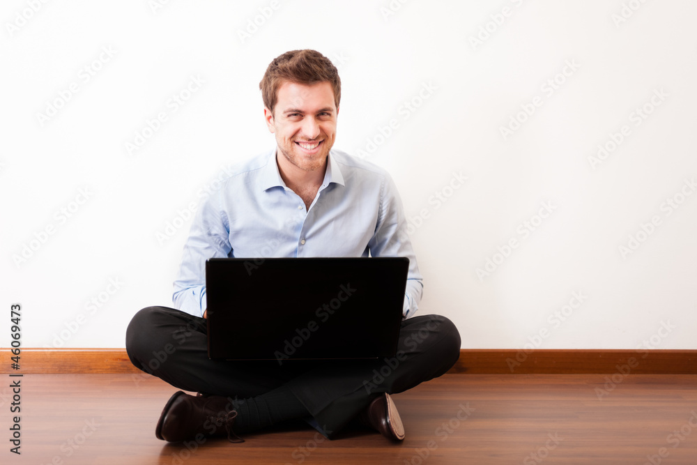 Businessman using a laptop Businessman using a laptop
