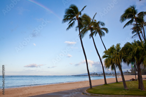 Fototapeta Naklejka Na Ścianę i Meble -  Rainbow over Waikiki