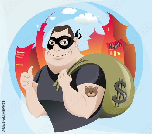 Canvas Print Bank Robber