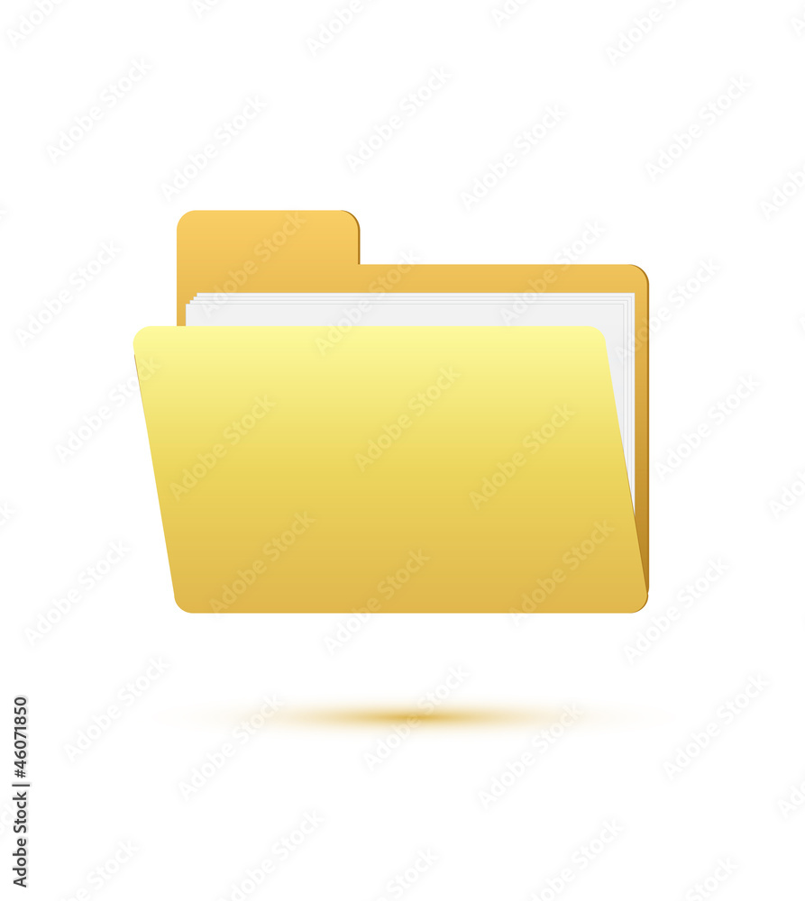 Folder icon with paper Folder icon with paper