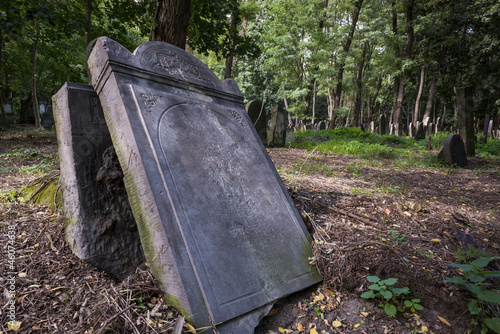 Historic Jewish cemetery in Warsaw, Poland