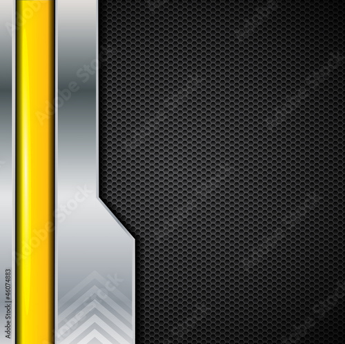 Abstract metallic brochure background, vector