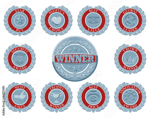 Winners award badges
