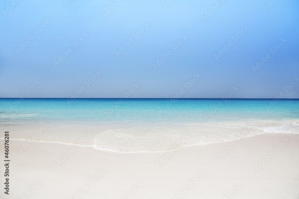 The island of dreams. Rest and relaxation. White sand and azure