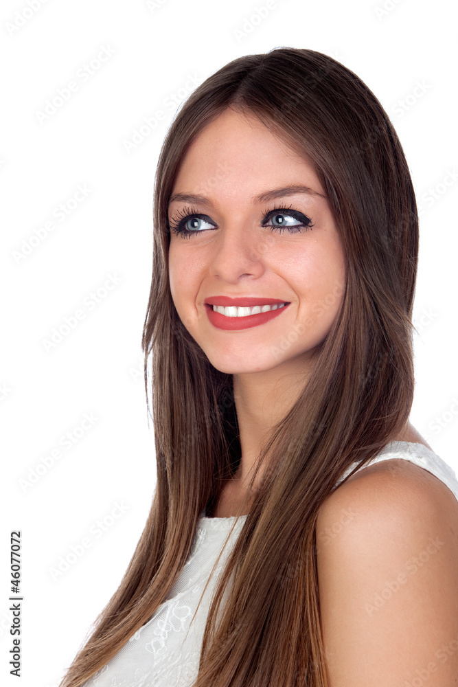 Attractive woman with blue eyes Attractive woman with blue eyes