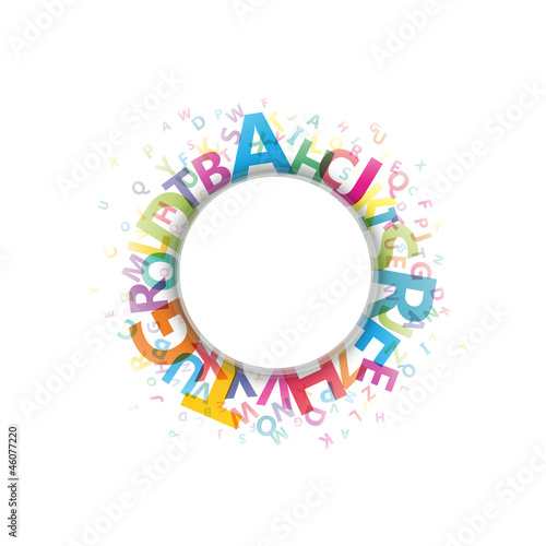 Abstract Colour Alphabet on white background # Vector