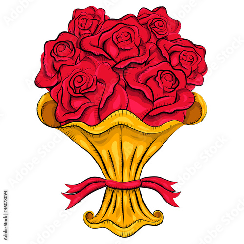 Vintage bouquet of roses