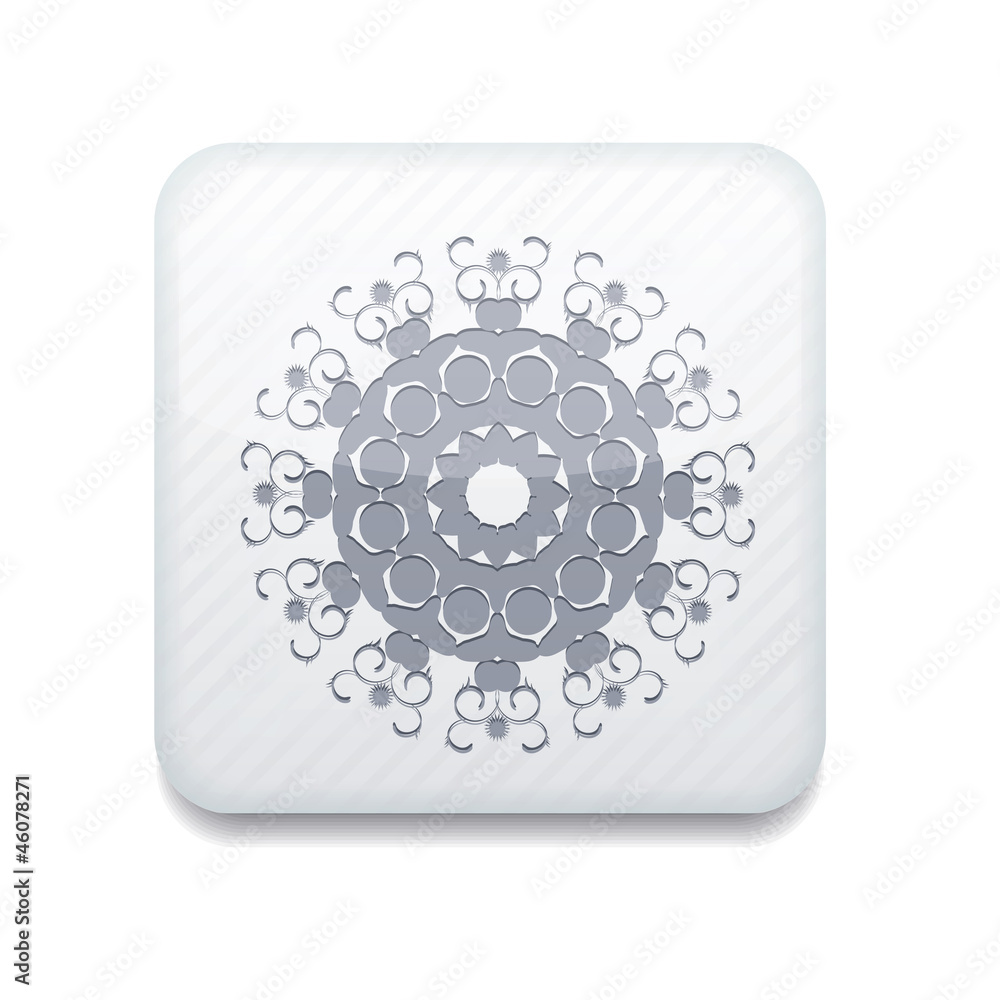 Vector white Snowflake icon. Eps10. Easy to edit Vector white Snowflake icon. Eps10. Easy to edit