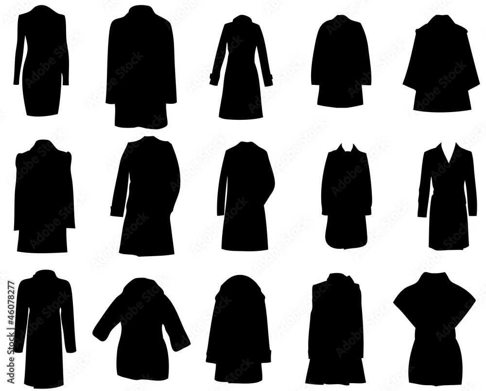 silhouette coats vector illustration eps10 silhouette coats vector illustration eps10