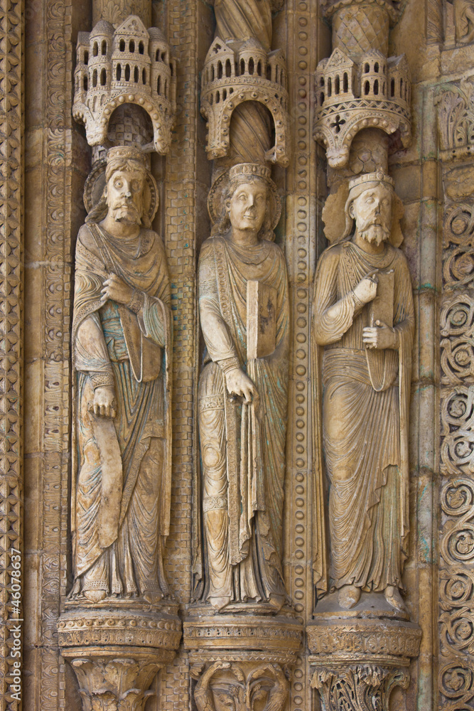 Detail der Kathedrale in Bourges in Frankreich