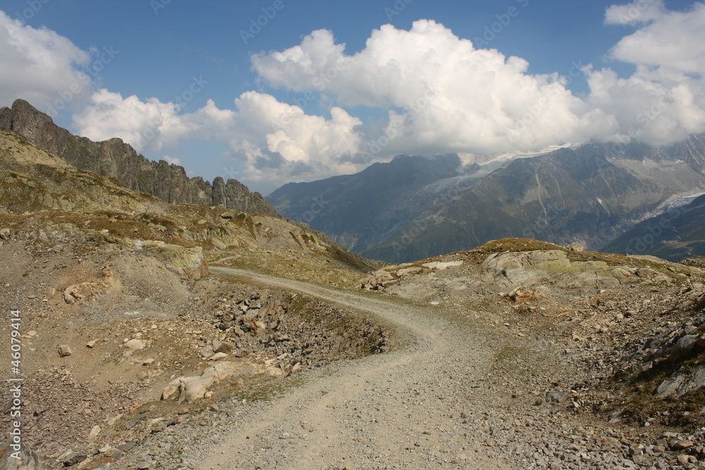 winding road in Aiguilles Rouges Nature Reserve