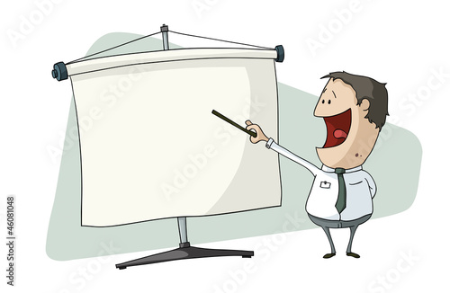 businessman make a screen presentation