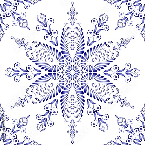Admirable square blue pattern on a white background