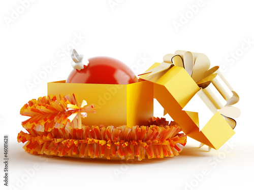 Christmas sphere as gift on...